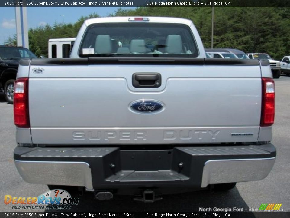 2016 Ford F250 Super Duty XL Crew Cab 4x4 Ingot Silver Metallic / Steel Photo #5