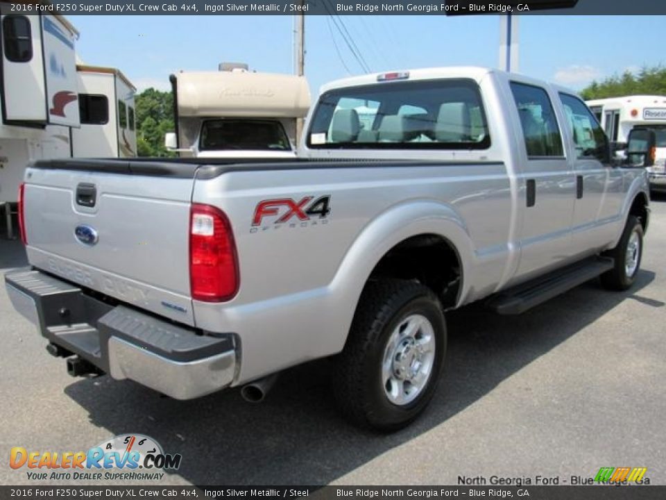 2016 Ford F250 Super Duty XL Crew Cab 4x4 Ingot Silver Metallic / Steel Photo #6
