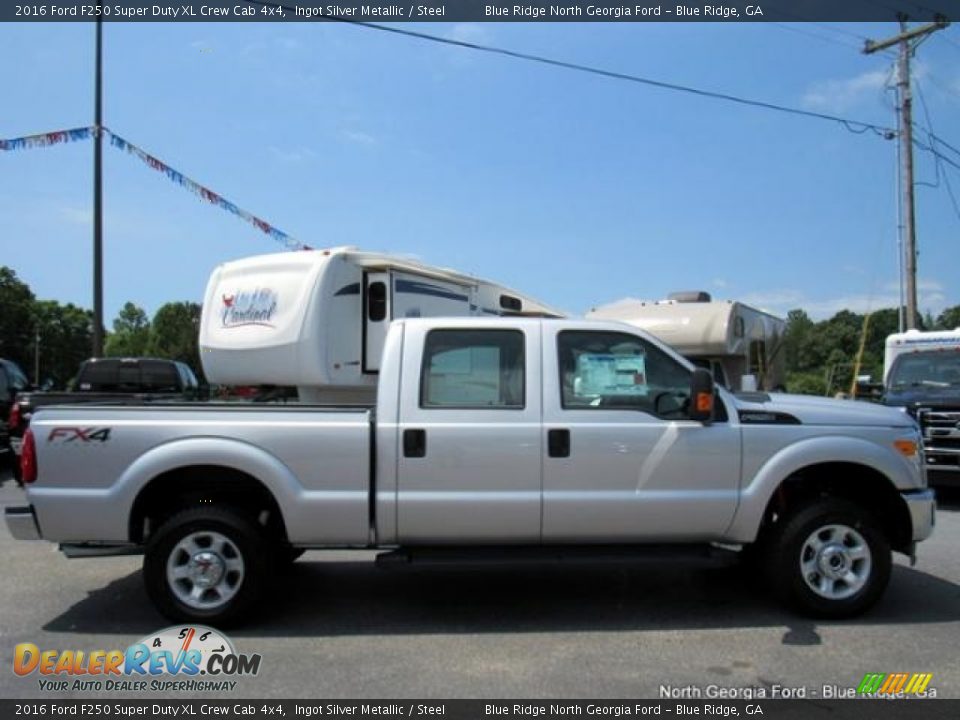 2016 Ford F250 Super Duty XL Crew Cab 4x4 Ingot Silver Metallic / Steel Photo #7
