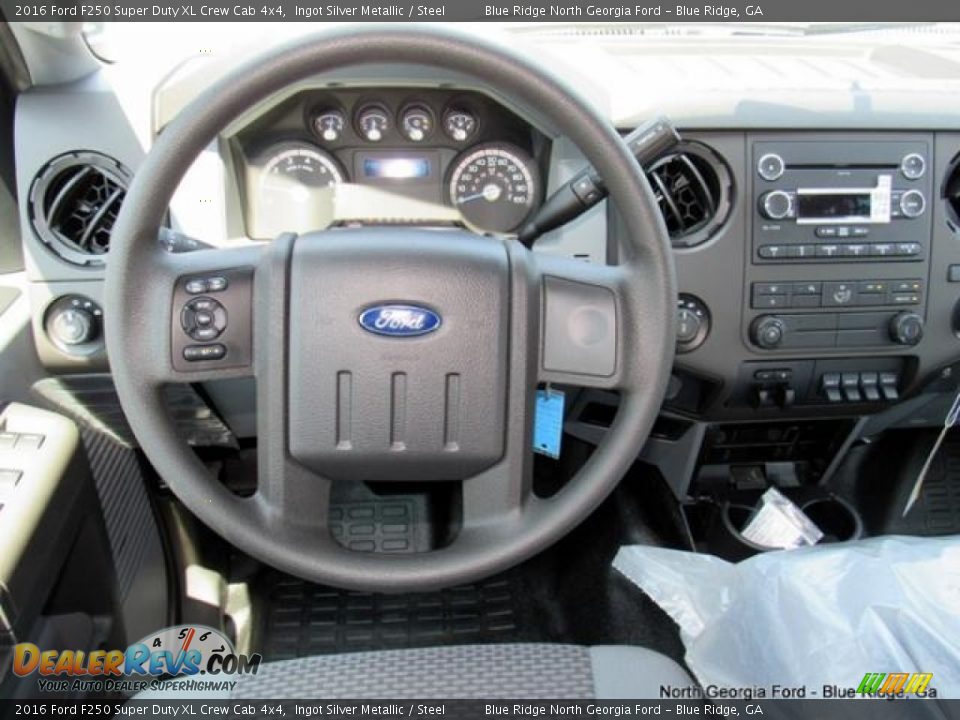 2016 Ford F250 Super Duty XL Crew Cab 4x4 Ingot Silver Metallic / Steel Photo #19
