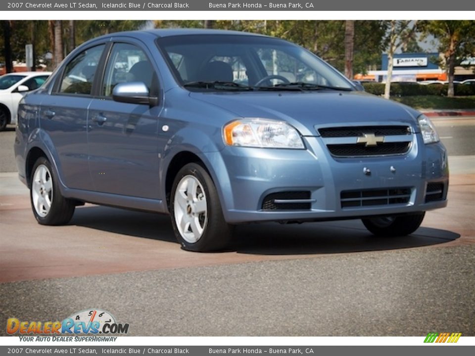 2007 Chevrolet Aveo LT Sedan Icelandic Blue / Charcoal Black Photo #1