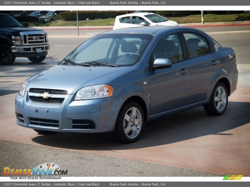 2007 Chevrolet Aveo LT Sedan Icelandic Blue / Charcoal Black Photo #8