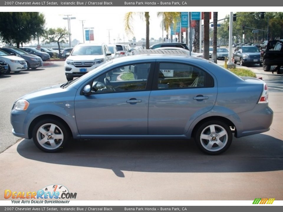 2007 Chevrolet Aveo LT Sedan Icelandic Blue / Charcoal Black Photo #9