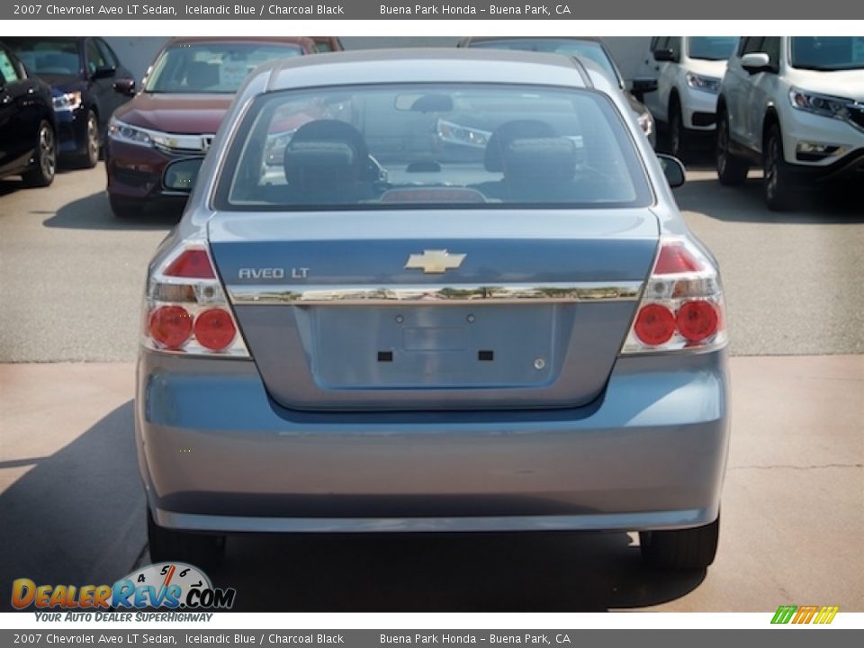 2007 Chevrolet Aveo LT Sedan Icelandic Blue / Charcoal Black Photo #10