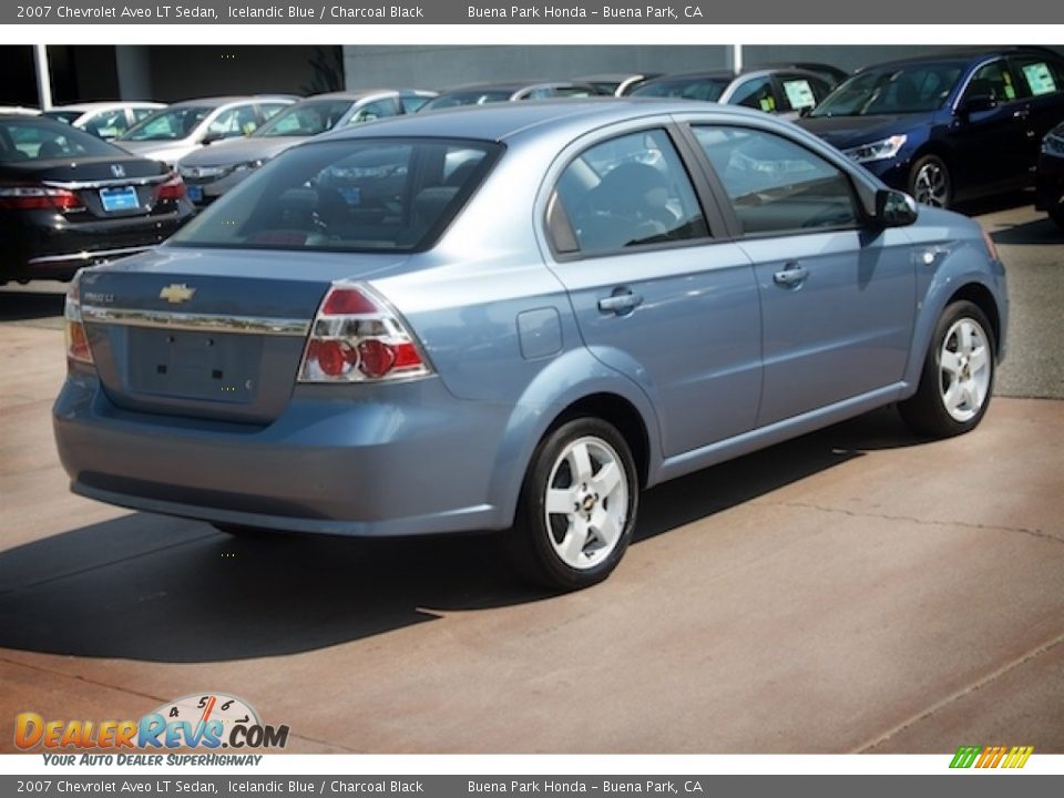 2007 Chevrolet Aveo LT Sedan Icelandic Blue / Charcoal Black Photo #11