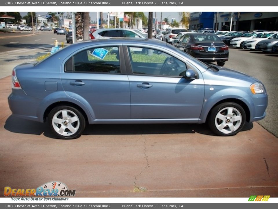 2007 Chevrolet Aveo LT Sedan Icelandic Blue / Charcoal Black Photo #12