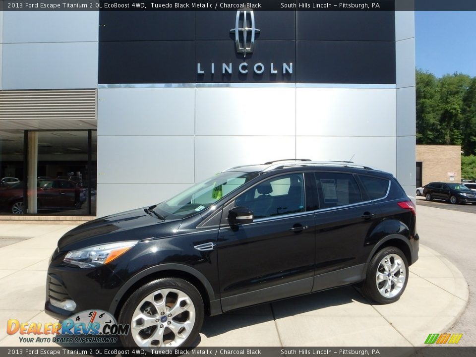 2013 Ford Escape Titanium 2.0L EcoBoost 4WD Tuxedo Black Metallic / Charcoal Black Photo #1