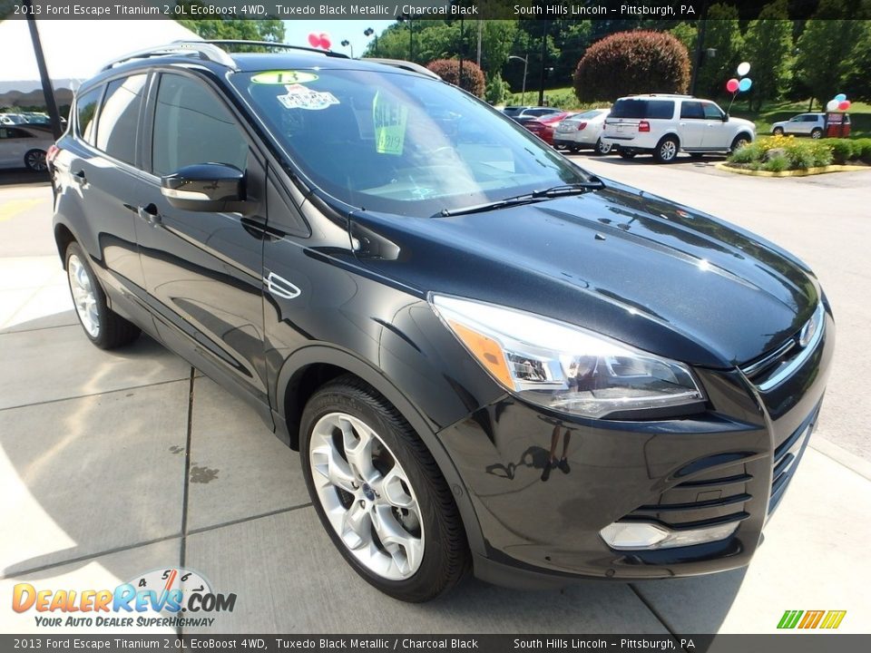 2013 Ford Escape Titanium 2.0L EcoBoost 4WD Tuxedo Black Metallic / Charcoal Black Photo #7