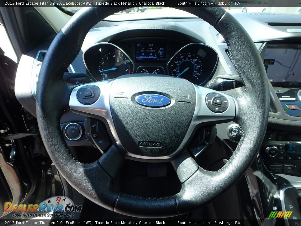 2013 Ford Escape Titanium 2.0L EcoBoost 4WD Tuxedo Black Metallic / Charcoal Black Photo #20