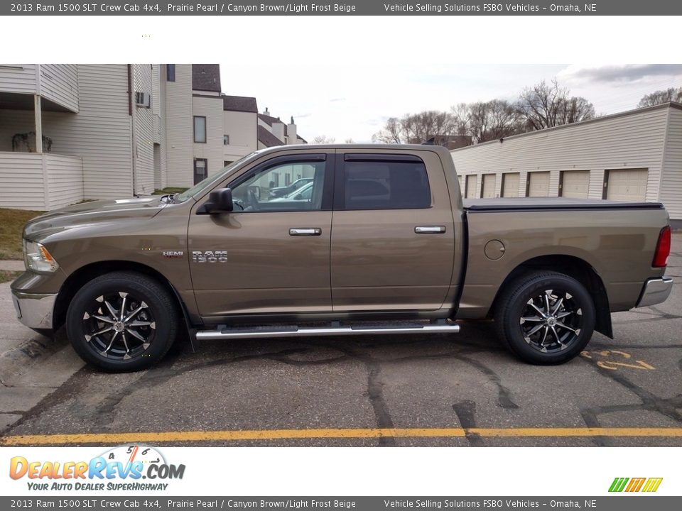 2013 Ram 1500 SLT Crew Cab 4x4 Prairie Pearl / Canyon Brown/Light Frost Beige Photo #1