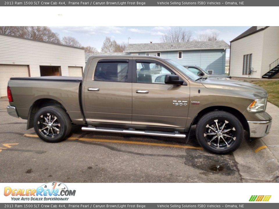 2013 Ram 1500 SLT Crew Cab 4x4 Prairie Pearl / Canyon Brown/Light Frost Beige Photo #2