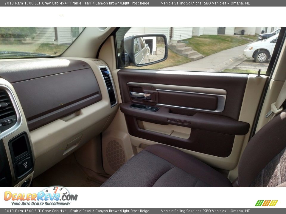 2013 Ram 1500 SLT Crew Cab 4x4 Prairie Pearl / Canyon Brown/Light Frost Beige Photo #5