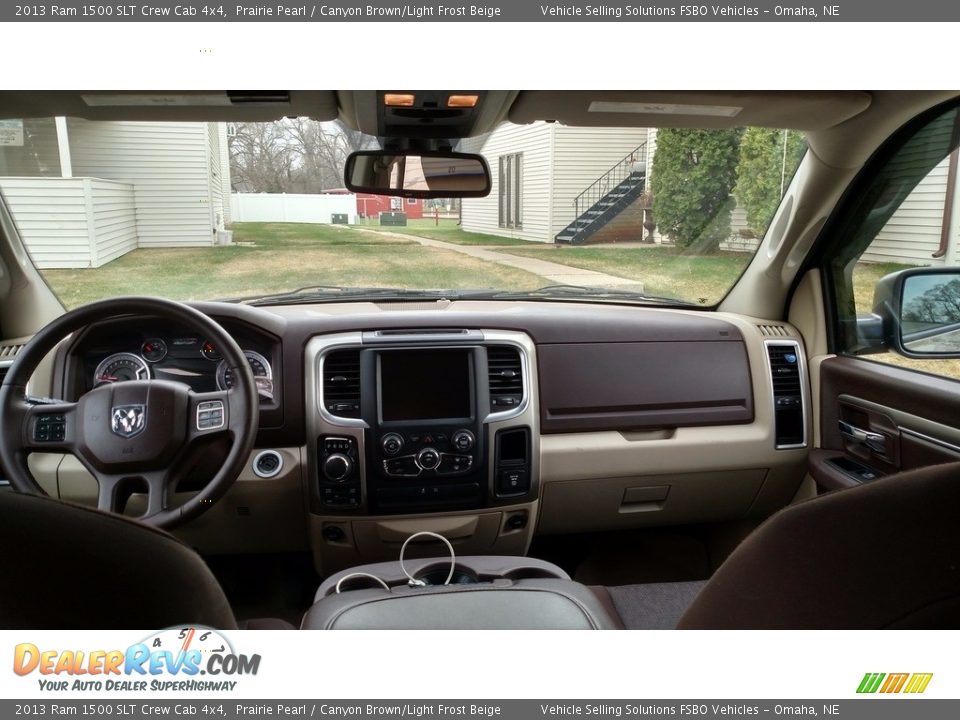 2013 Ram 1500 SLT Crew Cab 4x4 Prairie Pearl / Canyon Brown/Light Frost Beige Photo #8