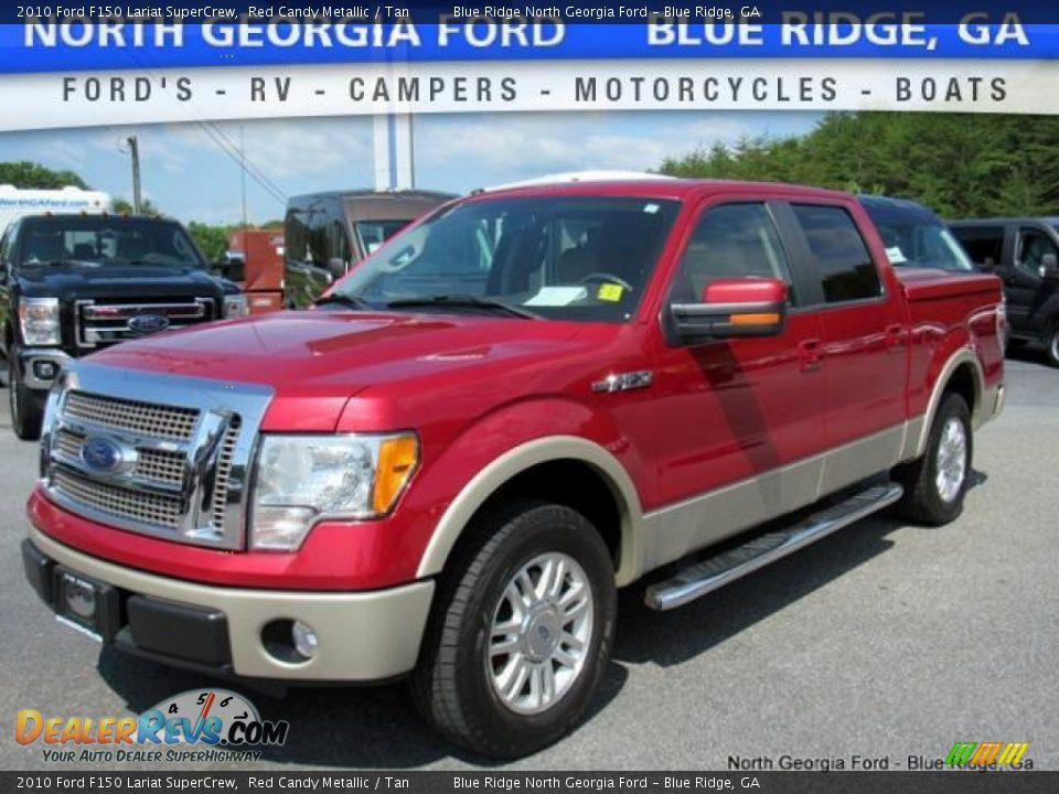 2010 Ford F150 Lariat SuperCrew Red Candy Metallic / Tan Photo #1