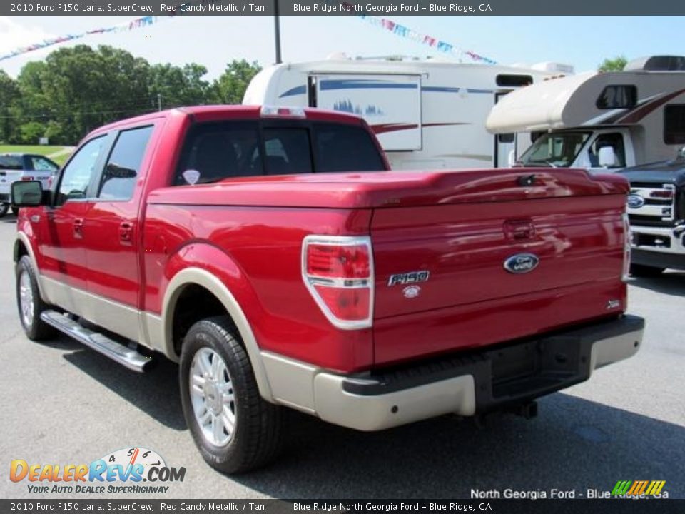 2010 Ford F150 Lariat SuperCrew Red Candy Metallic / Tan Photo #3