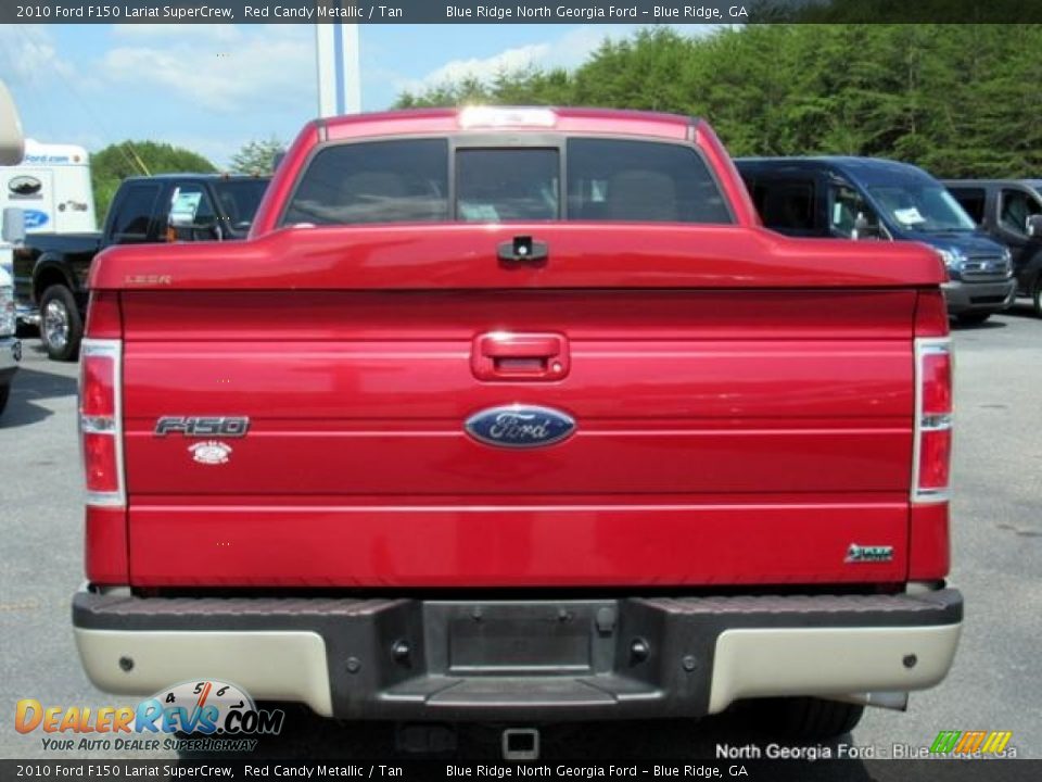 2010 Ford F150 Lariat SuperCrew Red Candy Metallic / Tan Photo #5