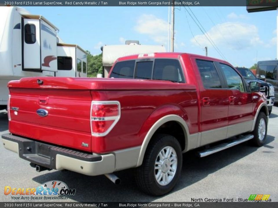 2010 Ford F150 Lariat SuperCrew Red Candy Metallic / Tan Photo #6
