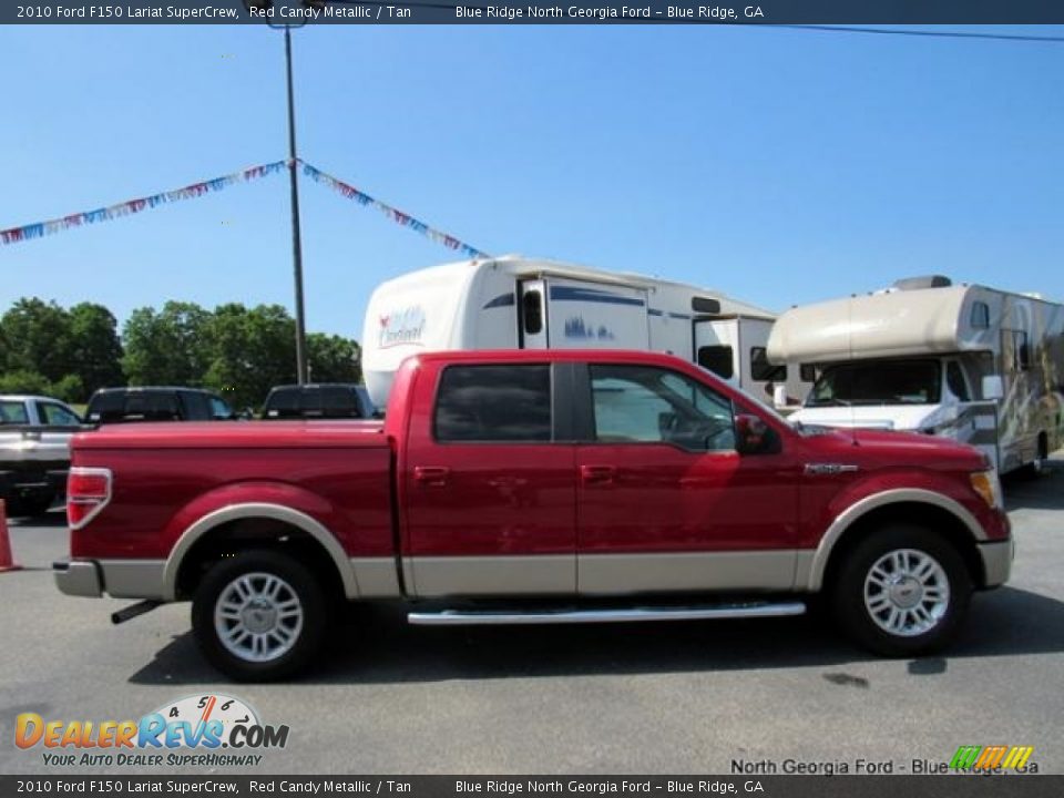 2010 Ford F150 Lariat SuperCrew Red Candy Metallic / Tan Photo #7