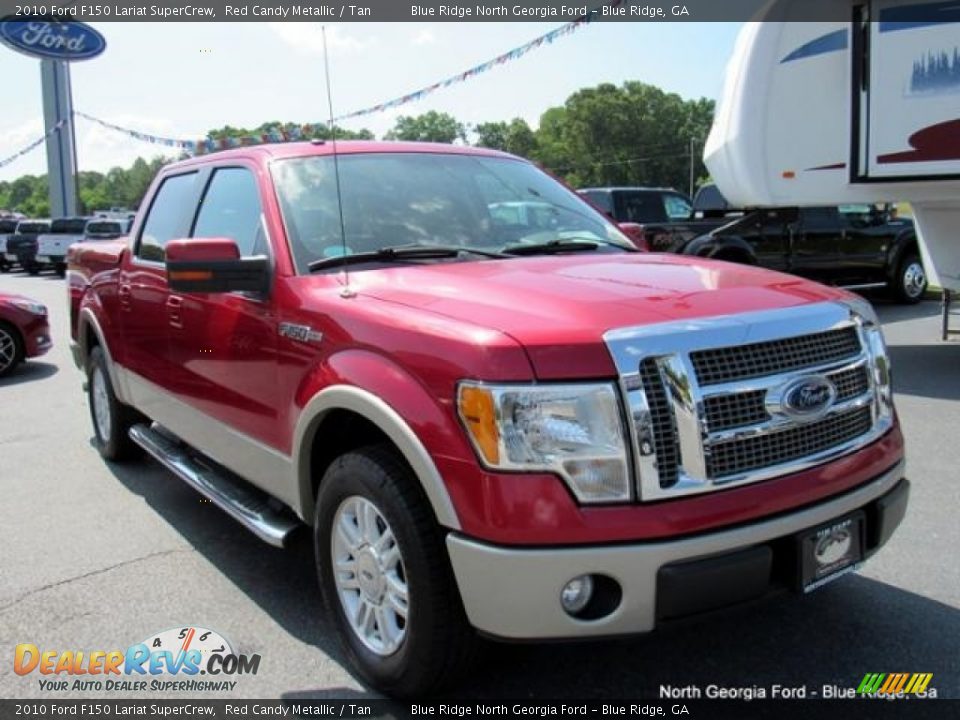 2010 Ford F150 Lariat SuperCrew Red Candy Metallic / Tan Photo #8