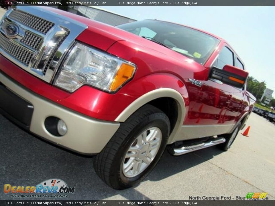 2010 Ford F150 Lariat SuperCrew Red Candy Metallic / Tan Photo #33