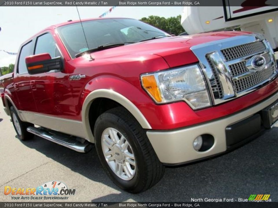 2010 Ford F150 Lariat SuperCrew Red Candy Metallic / Tan Photo #34