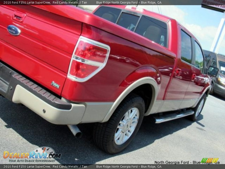 2010 Ford F150 Lariat SuperCrew Red Candy Metallic / Tan Photo #35
