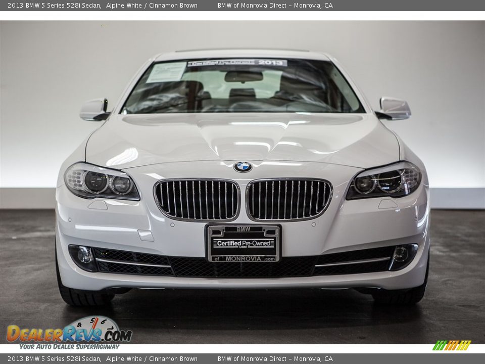 2013 BMW 5 Series 528i Sedan Alpine White / Cinnamon Brown Photo #2