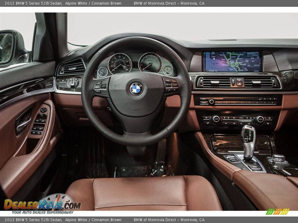 2013 BMW 5 Series 528i Sedan Alpine White / Cinnamon Brown Photo #4