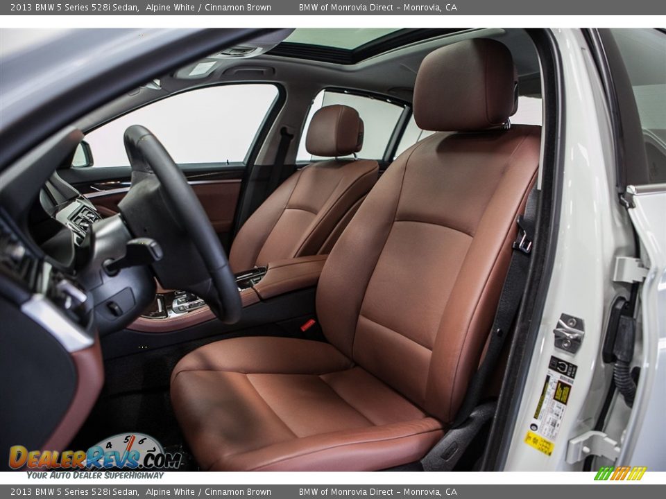 2013 BMW 5 Series 528i Sedan Alpine White / Cinnamon Brown Photo #6