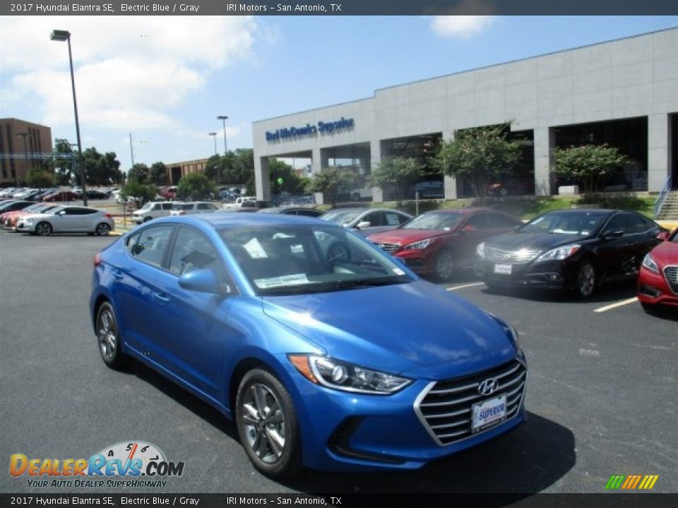 2017 Hyundai Elantra SE Electric Blue / Gray Photo #1