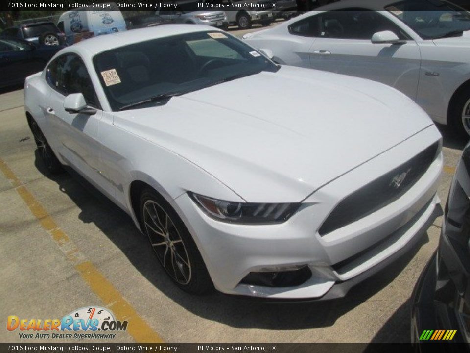 2016 Ford Mustang EcoBoost Coupe Oxford White / Ebony Photo #1