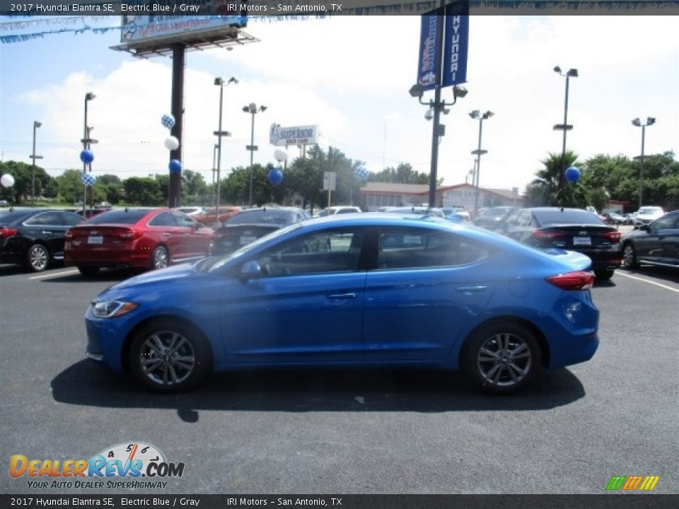 2017 Hyundai Elantra SE Electric Blue / Gray Photo #4