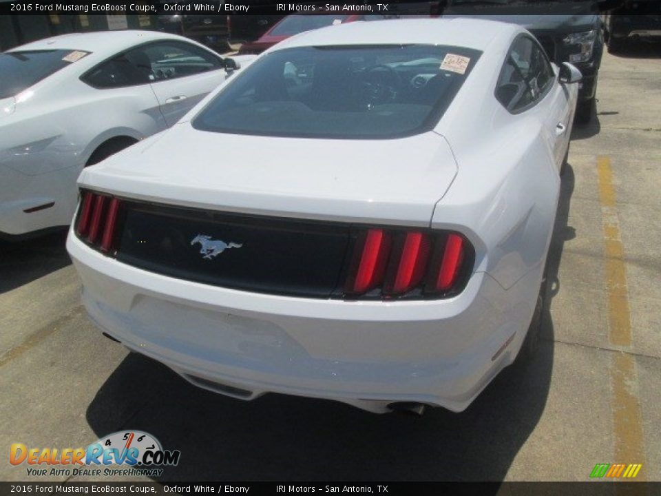 2016 Ford Mustang EcoBoost Coupe Oxford White / Ebony Photo #4