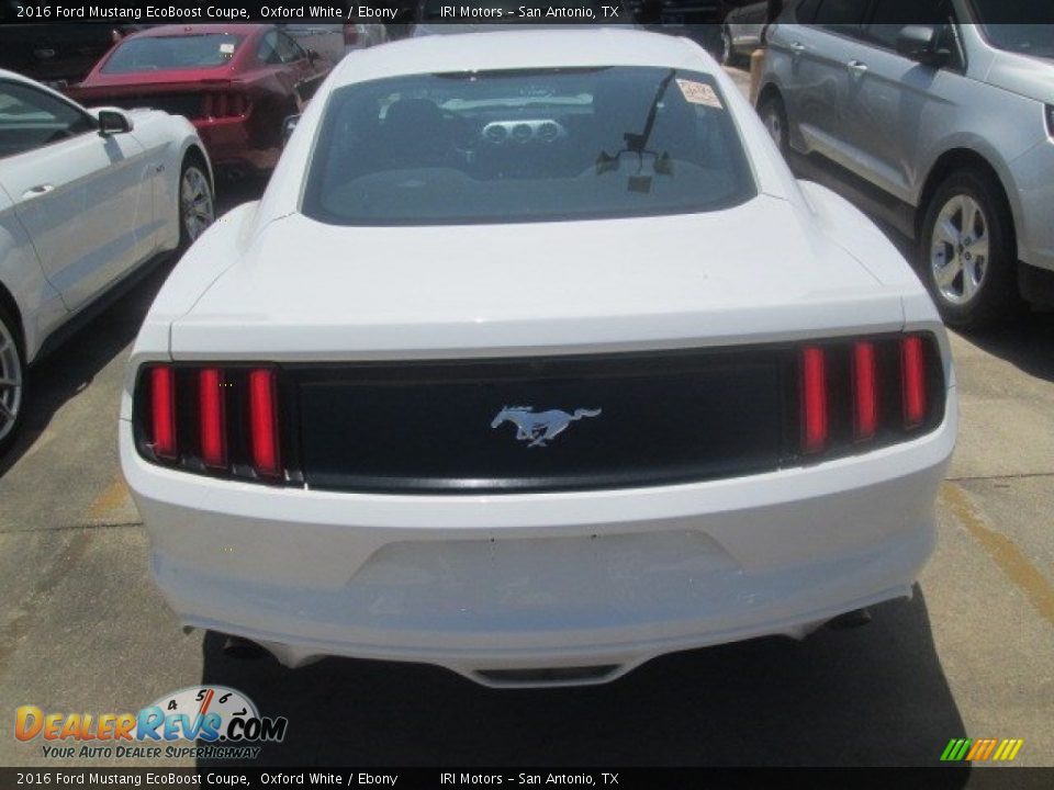 2016 Ford Mustang EcoBoost Coupe Oxford White / Ebony Photo #5