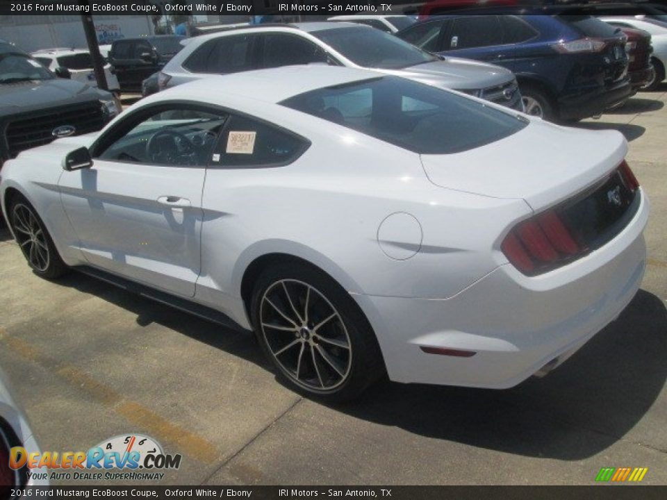 2016 Ford Mustang EcoBoost Coupe Oxford White / Ebony Photo #7