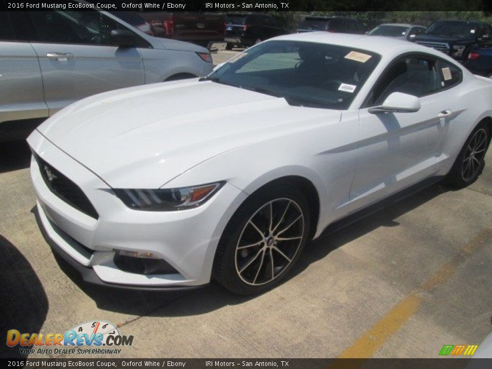 2016 Ford Mustang EcoBoost Coupe Oxford White / Ebony Photo #10