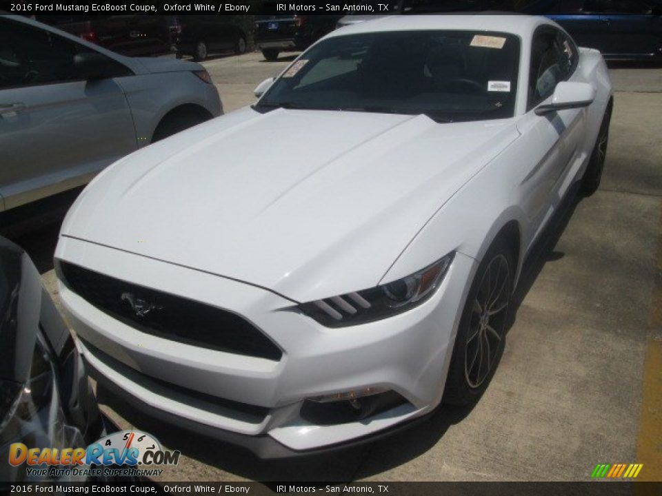 2016 Ford Mustang EcoBoost Coupe Oxford White / Ebony Photo #11