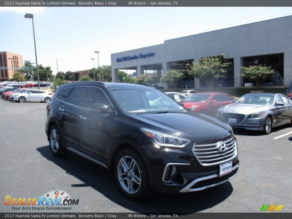 2017 Hyundai Santa Fe Limited Ultimate Becketts Black / Gray Photo #1