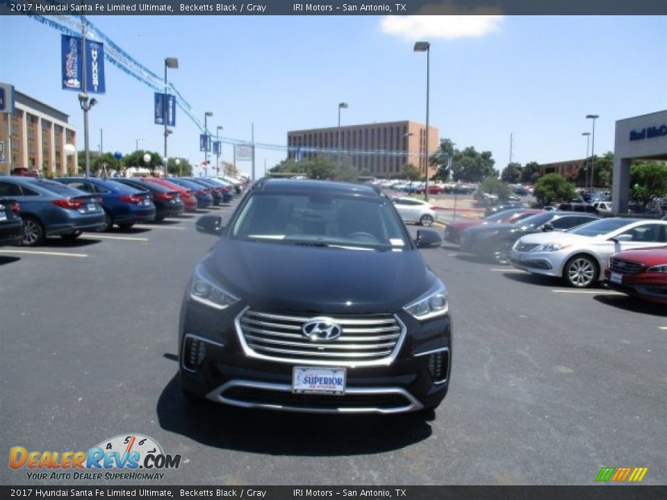 2017 Hyundai Santa Fe Limited Ultimate Becketts Black / Gray Photo #2