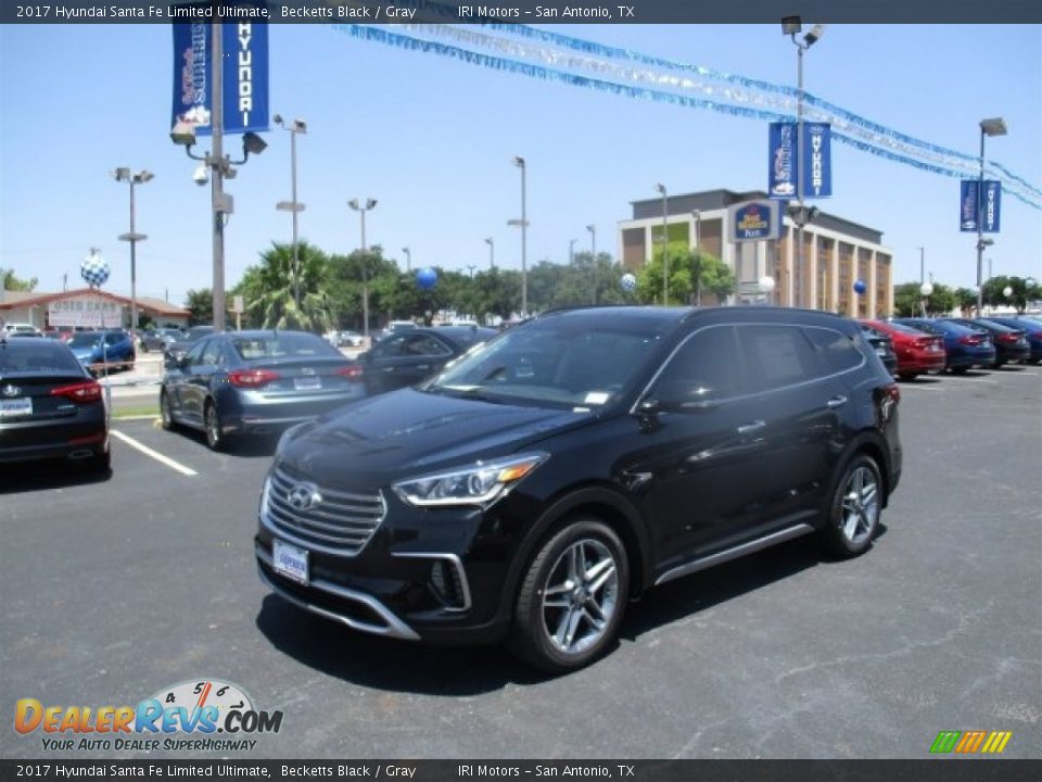 2017 Hyundai Santa Fe Limited Ultimate Becketts Black / Gray Photo #3