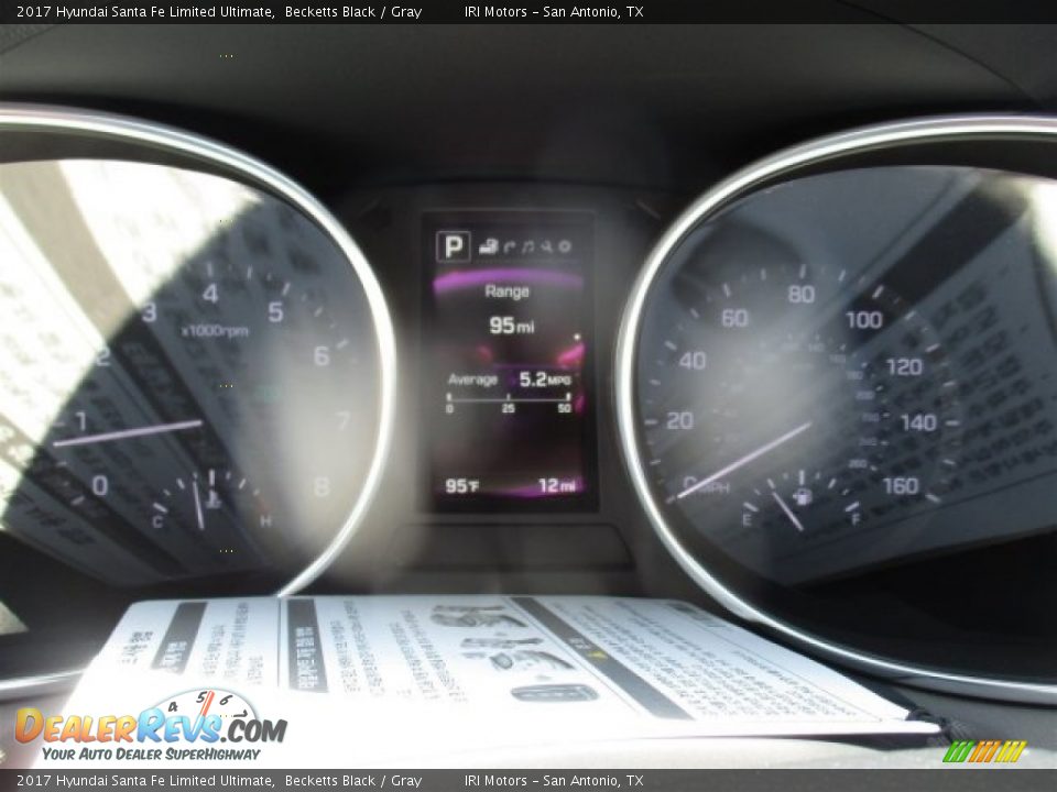 2017 Hyundai Santa Fe Limited Ultimate Becketts Black / Gray Photo #17