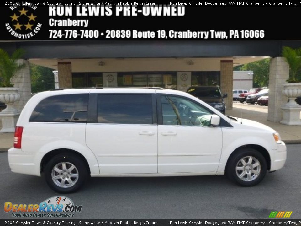 2008 Chrysler Town & Country Touring Stone White / Medium Pebble Beige/Cream Photo #1