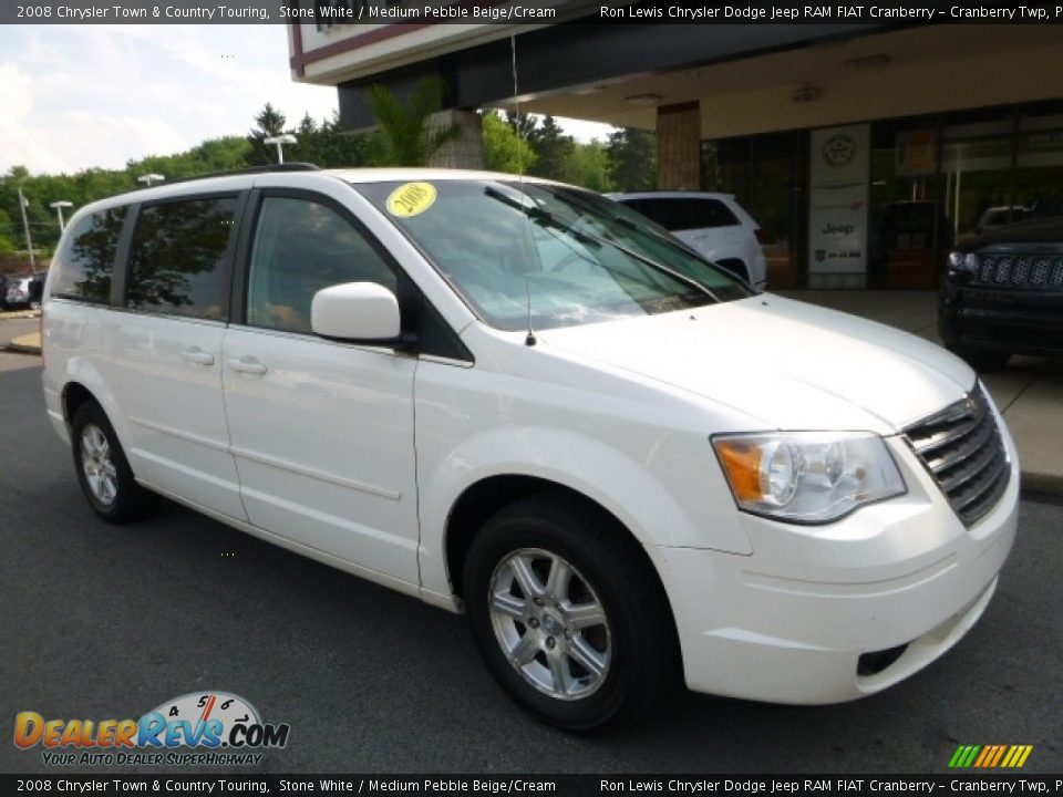 2008 Chrysler Town & Country Touring Stone White / Medium Pebble Beige/Cream Photo #7