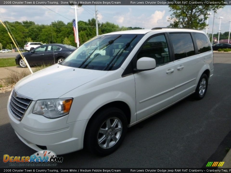 2008 Chrysler Town & Country Touring Stone White / Medium Pebble Beige/Cream Photo #9