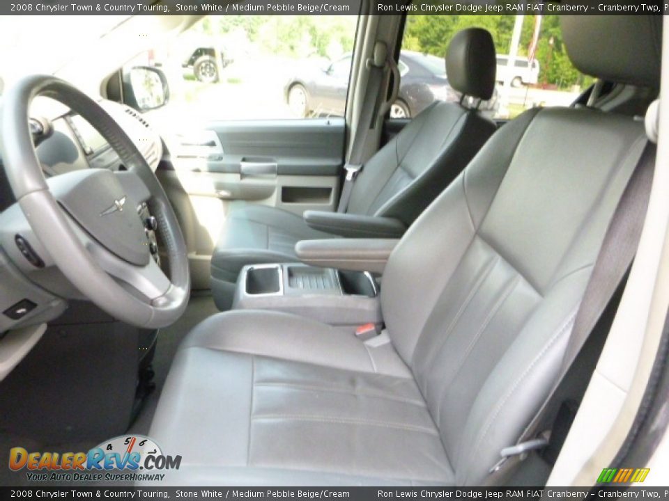 2008 Chrysler Town & Country Touring Stone White / Medium Pebble Beige/Cream Photo #13