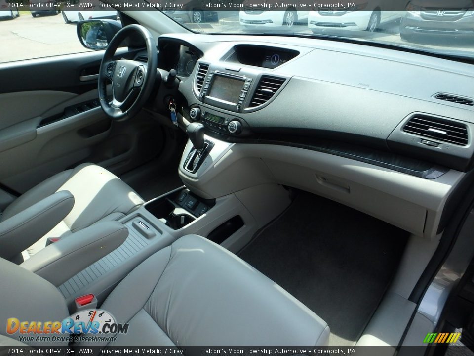 2014 Honda CR-V EX-L AWD Polished Metal Metallic / Gray Photo #11
