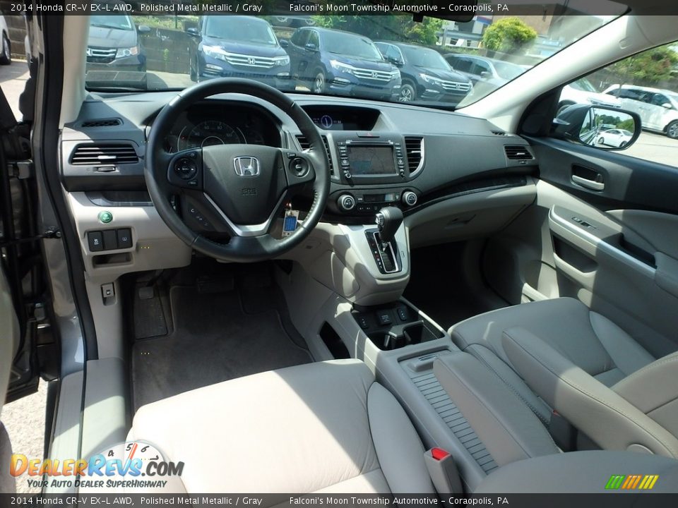 2014 Honda CR-V EX-L AWD Polished Metal Metallic / Gray Photo #16