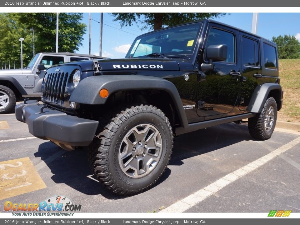 2016 Jeep Wrangler Unlimited Rubicon 4x4 Black / Black Photo #1