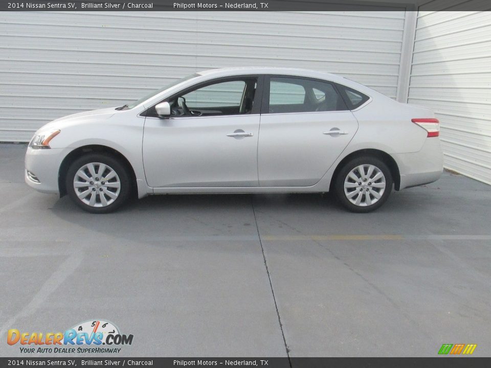 2014 Nissan Sentra SV Brilliant Silver / Charcoal Photo #3