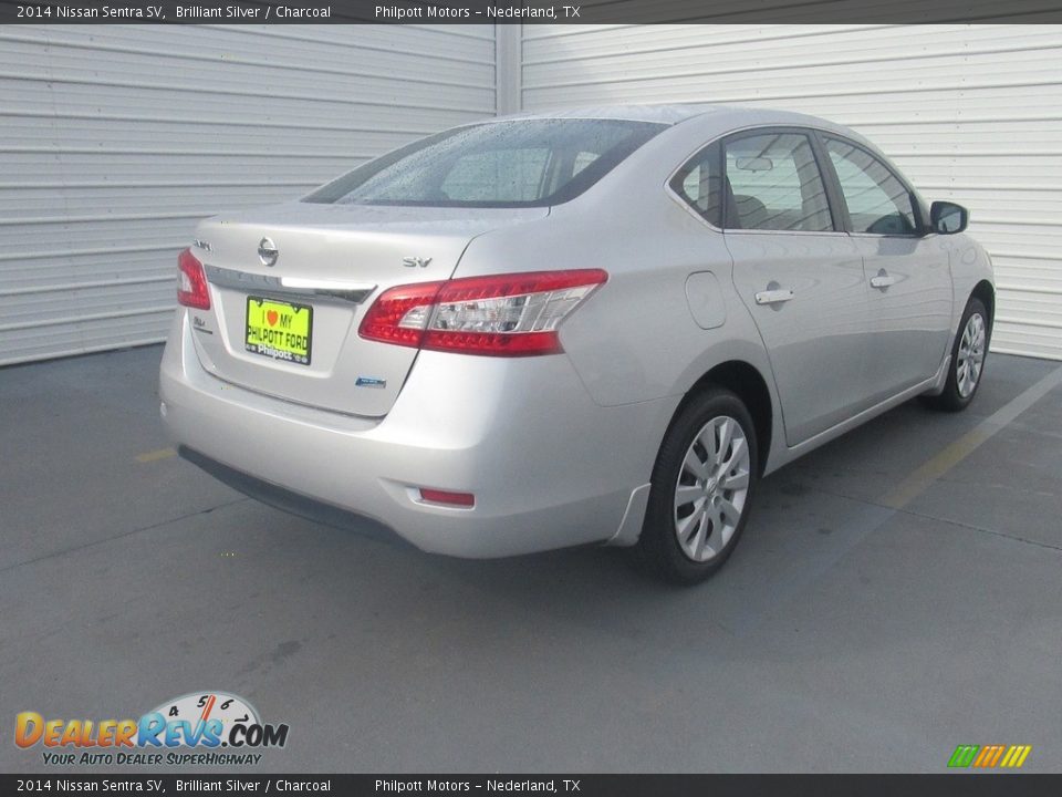 2014 Nissan Sentra SV Brilliant Silver / Charcoal Photo #9
